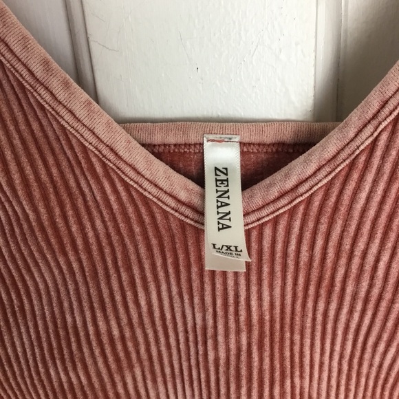 Zenana 2 Way Ribbed Crop Top - Picture 4 of 8